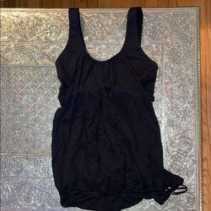 Lululemon Black Athletic Tank Top with Sports Bra